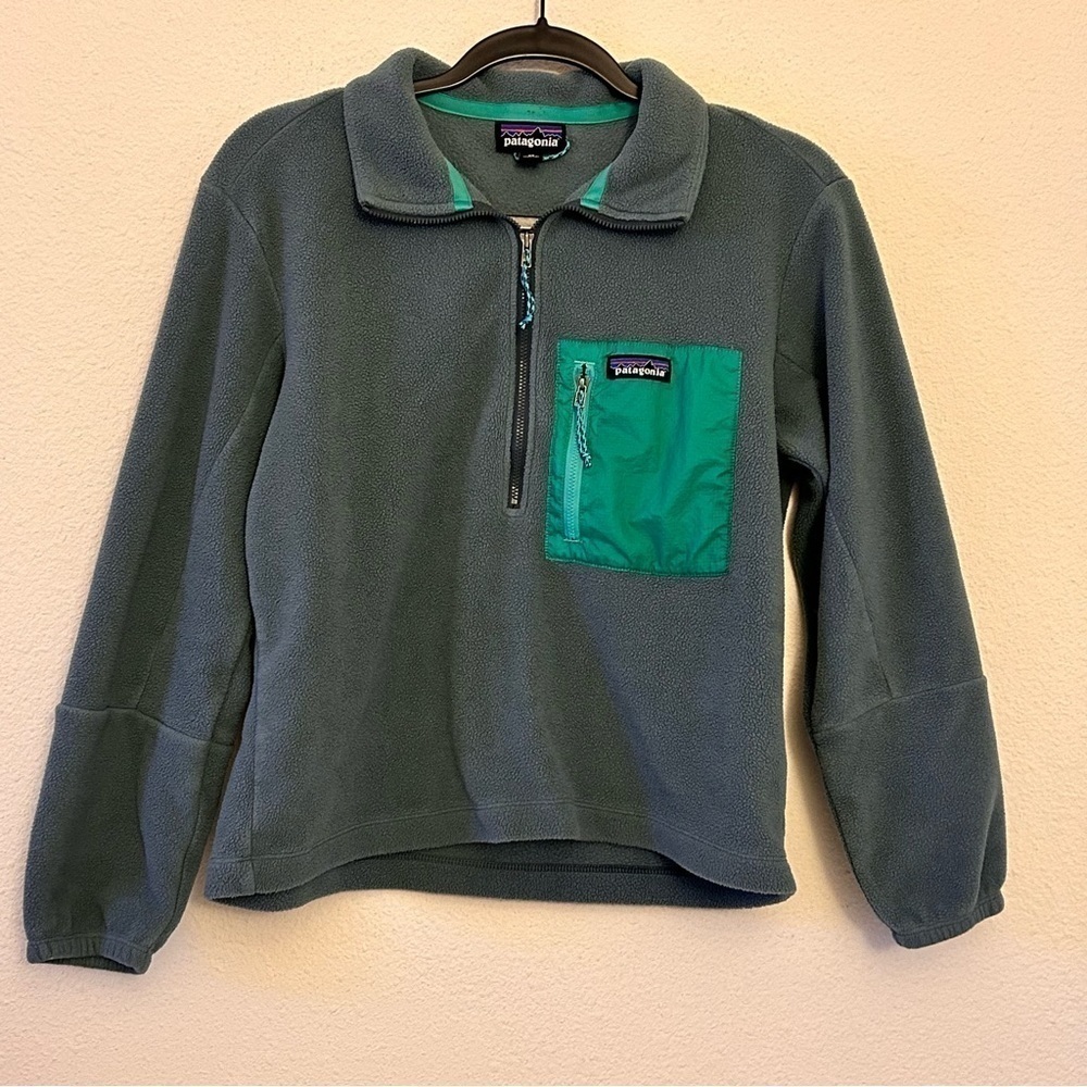 Patagonia Microdini Half Zip Fleece Sweater Blie Women Size XSmall